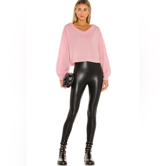 COMMANDO Perfect Control Faux Leather Legging in Black | size small / US 2-4 - Picture 4 of 6